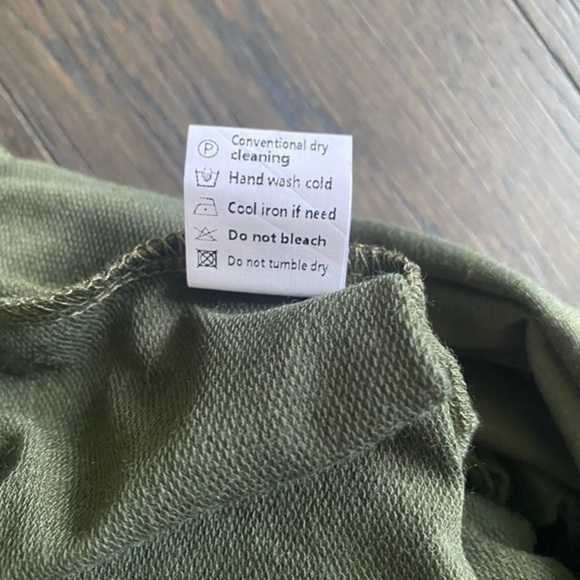 ROSKIKI Drawstring Elastic Waist Sports Lounge Pants with Pockets Green Size L - Picture 9 of 9